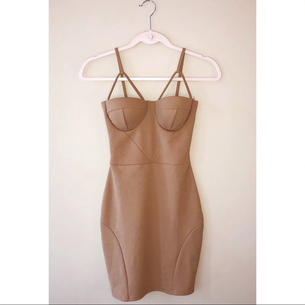 Sassy Nude Mini Dress ✨